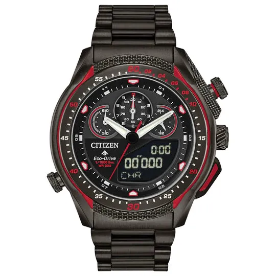 Citizen Eco-Drive Promaster SST Chronograph Black Red