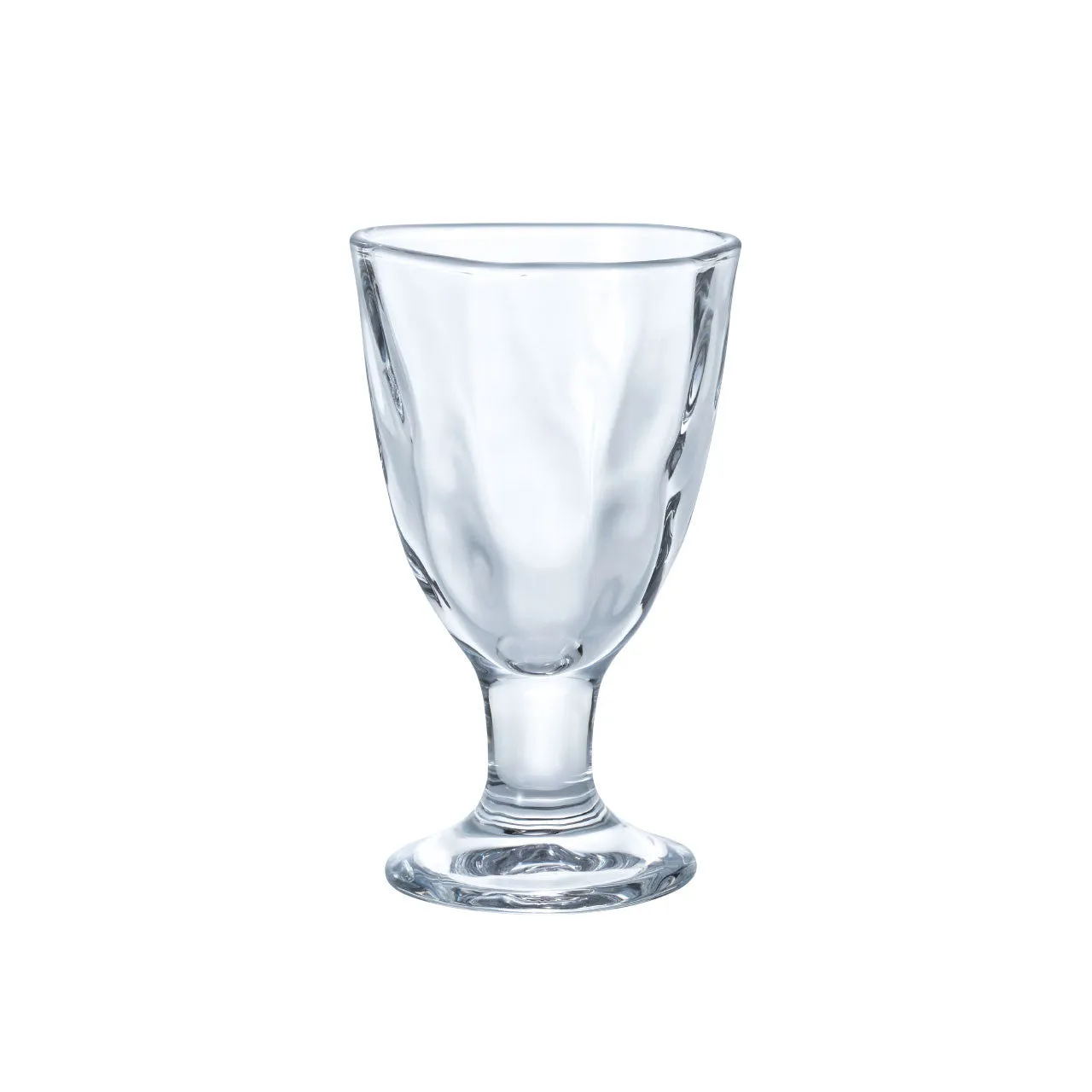 [Clearance] Organic Shaped Glass Sake Cup with Stand 5 fl oz (Set of 3)