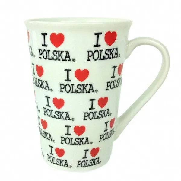 Coffee Cup with "I Love Polska Logo"