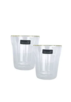 Crysalis Double Wall Rock Glass - Set of 2