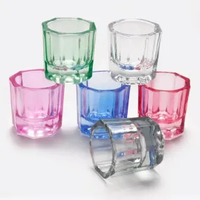 Crystal Glass Nail Cup Set: Stylish Nail Art Tool for Acrylic Powder