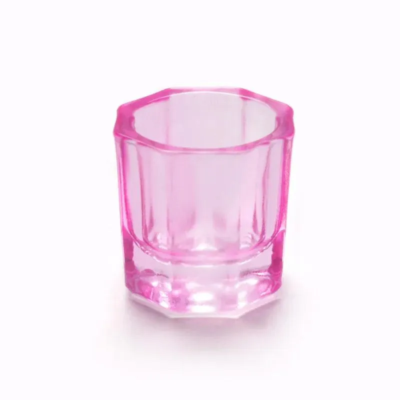 Crystal Glass Nail Cup Set: Stylish Nail Art Tool for Acrylic Powder