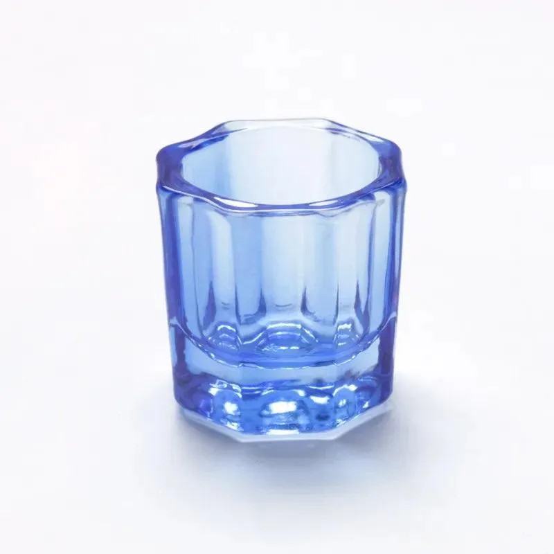 Crystal Glass Nail Cup Set: Stylish Nail Art Tool for Acrylic Powder