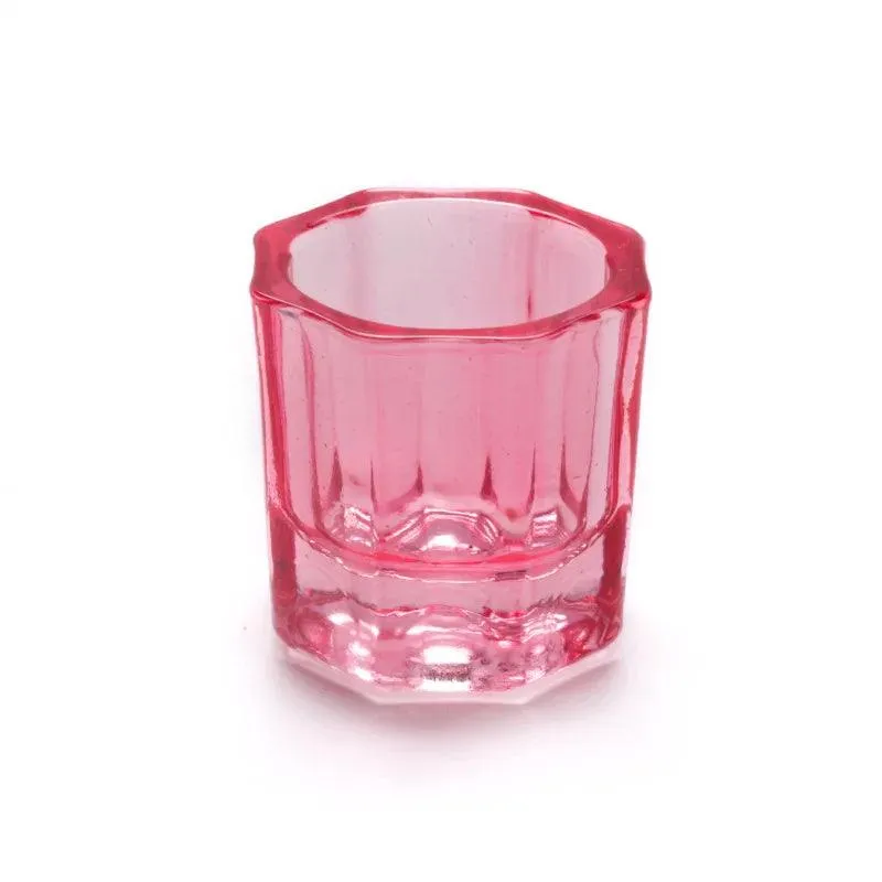 Crystal Glass Nail Cup Set: Stylish Nail Art Tool for Acrylic Powder