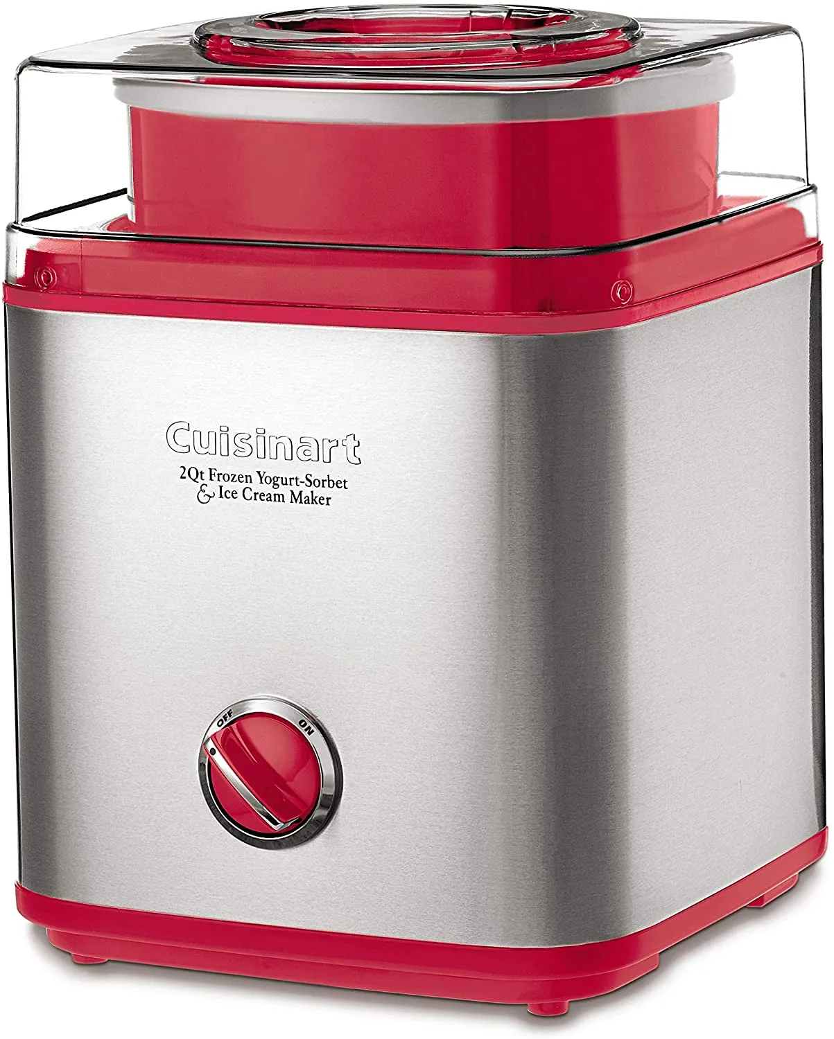 Cuisinart 2 QT Ice Cream Maker, Red - Certified Refurbished