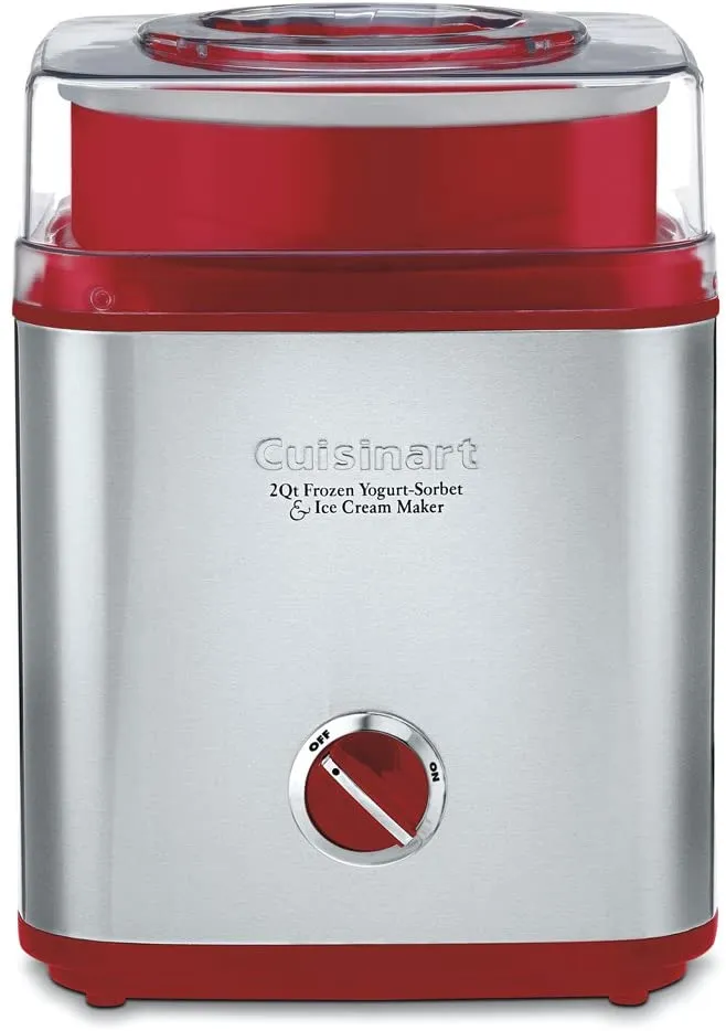 Cuisinart 2 QT Ice Cream Maker, Red - Certified Refurbished