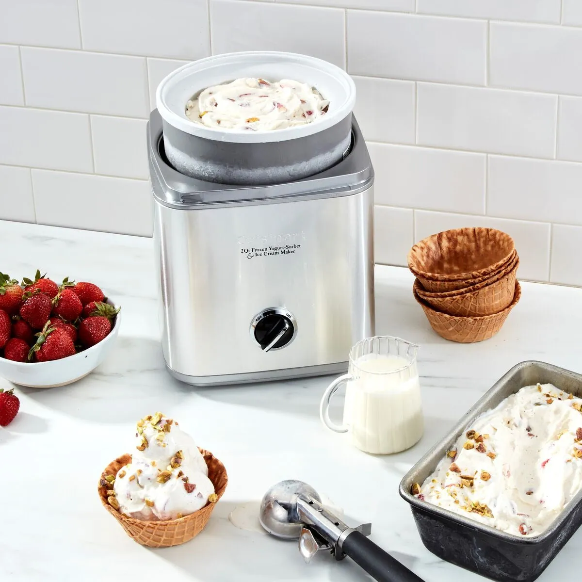 Cuisinart Pure Indulgence®  2-Qt Frozen Yogurt, Sorbet & Ice Cream Maker (B. Chrome)