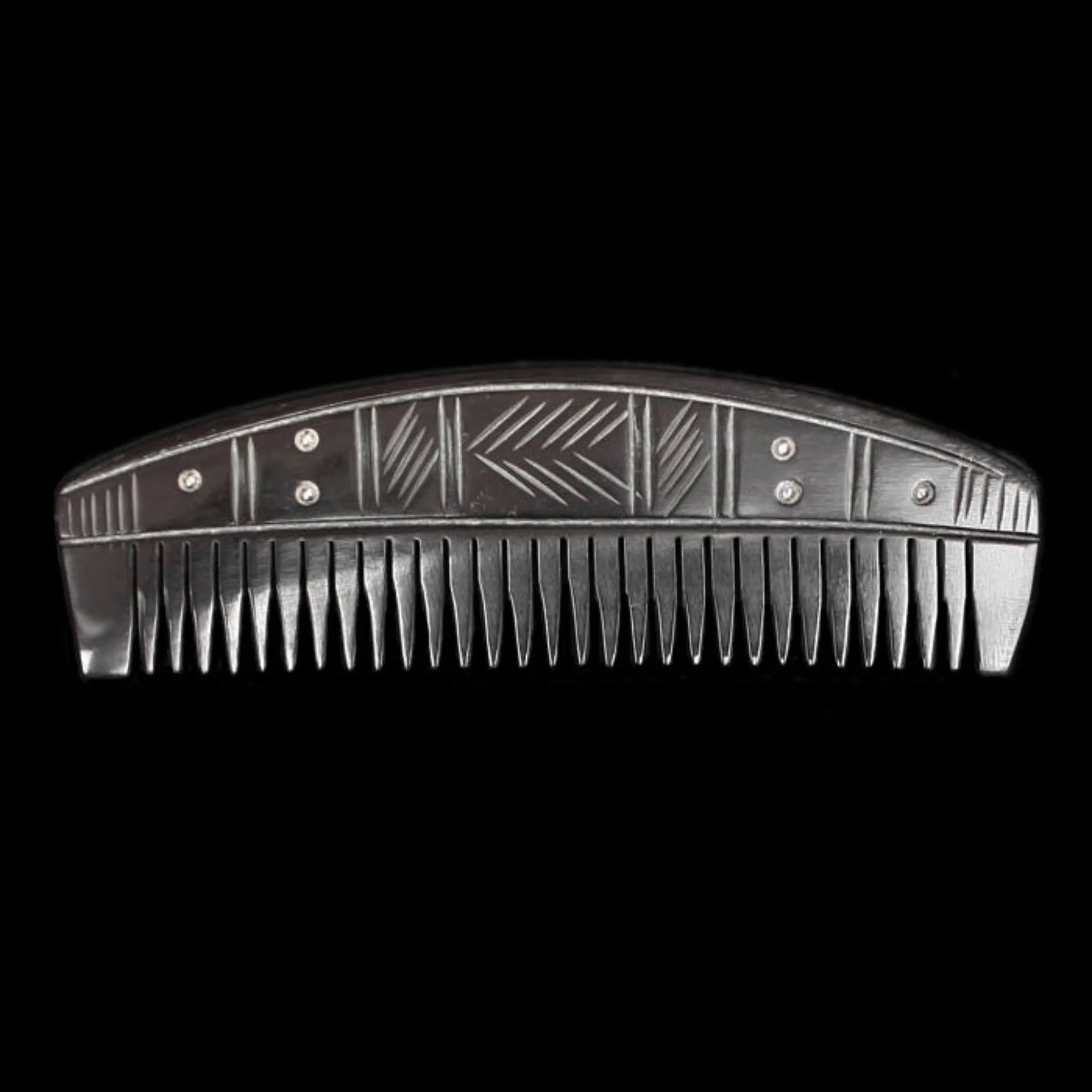 Decorated Horn Viking Comb