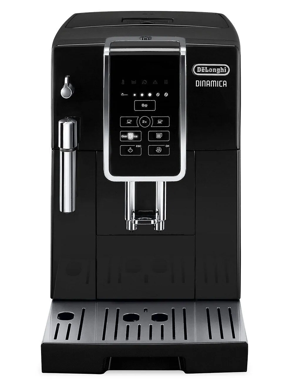 De’Longhi – Dinamica Espresso Machine with 15 bars of pressure and Milk Frother – Black/Stainless