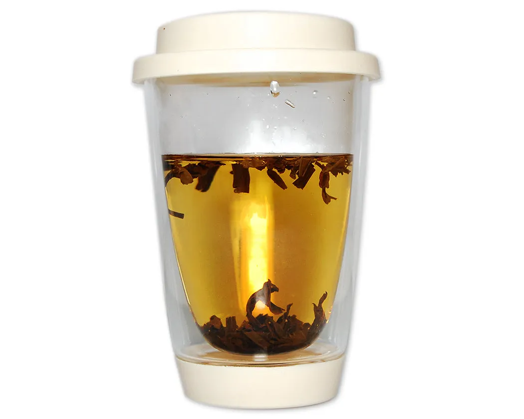 Double Walled Coffee Glasses with Lid 350ml