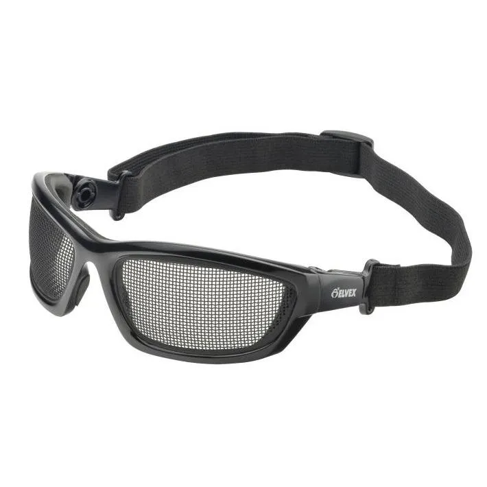 Elvex GG-50 Air Specs Safety Goggles with Stainless Steel Mesh, No-Fog Lens, Foam Line and Elastic Fabric Headband (1 Pair)