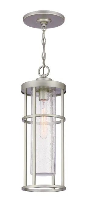 Encompass 1 Light Outdoor Pendant in Satin Aluminum