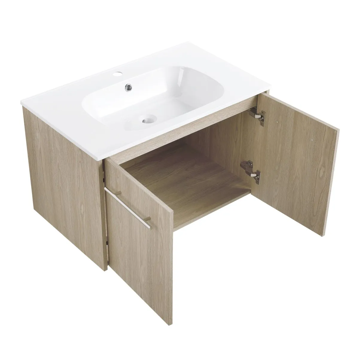 ExBrite 30 Inch Wall Mounted Bathroom Vanity,Wooden With Livingroom