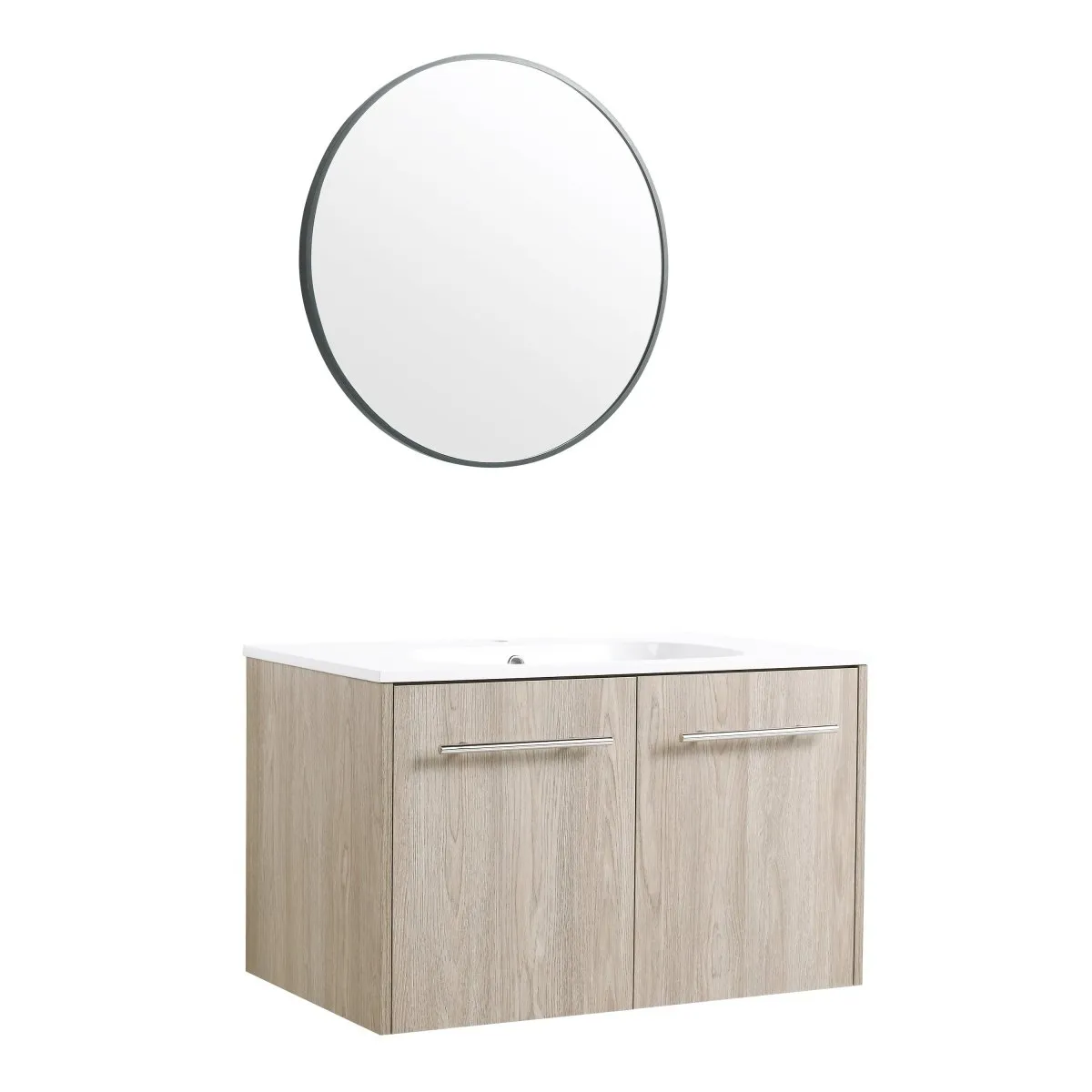 ExBrite 30 Inch Wall Mounted Bathroom Vanity,Wooden With Livingroom