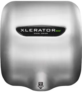 Excel Dryer XLERATOR® XL-SB-ECO (No Heat) Hand Dryer - Brushed Stainless Steel High Speed Automatic Surface-Mounted