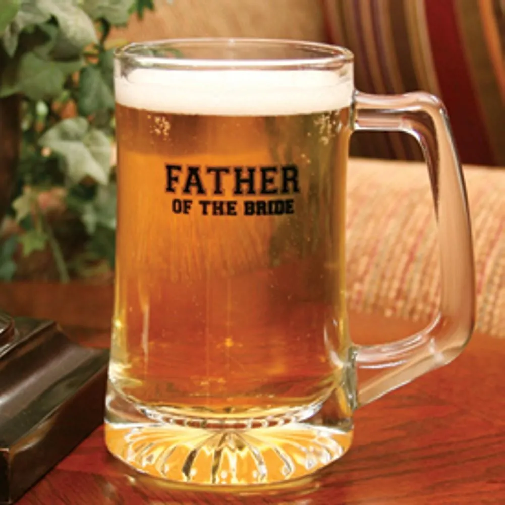 Father of the Bride Glass Beer Mug