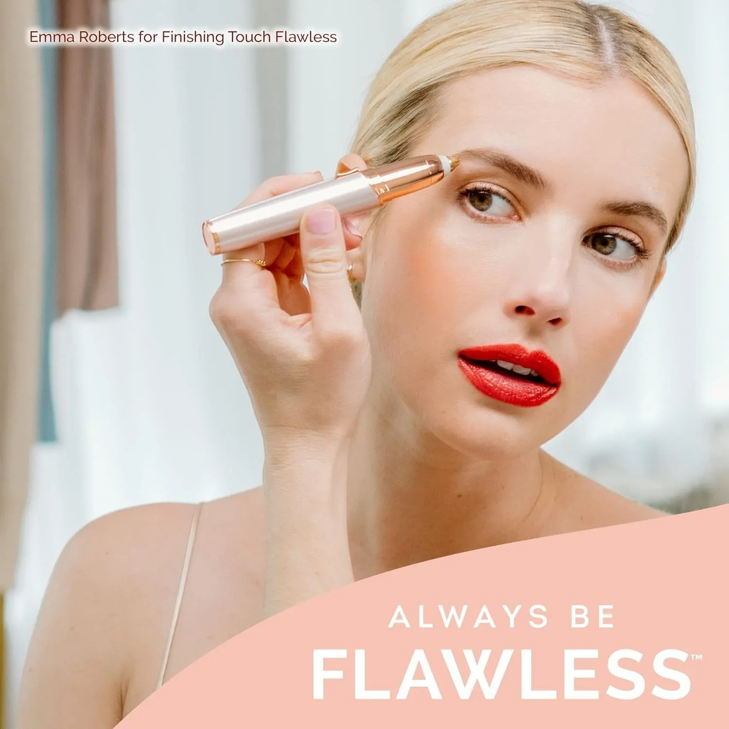 Finishing Touch Flawless Brows Eyebrow Hair Remover for Women, Electric Eyebrow Razor for Women with LED Light for Instant and Painless Hair Removal