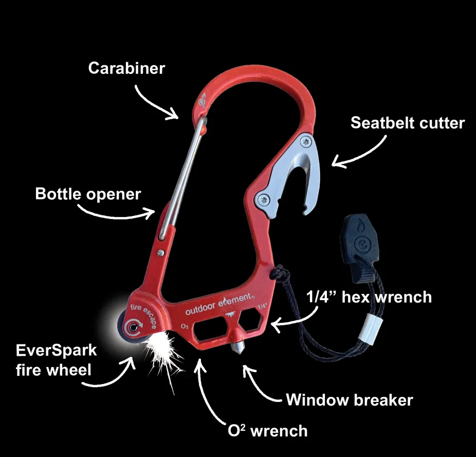 Fire Escape Multitool Carabiner