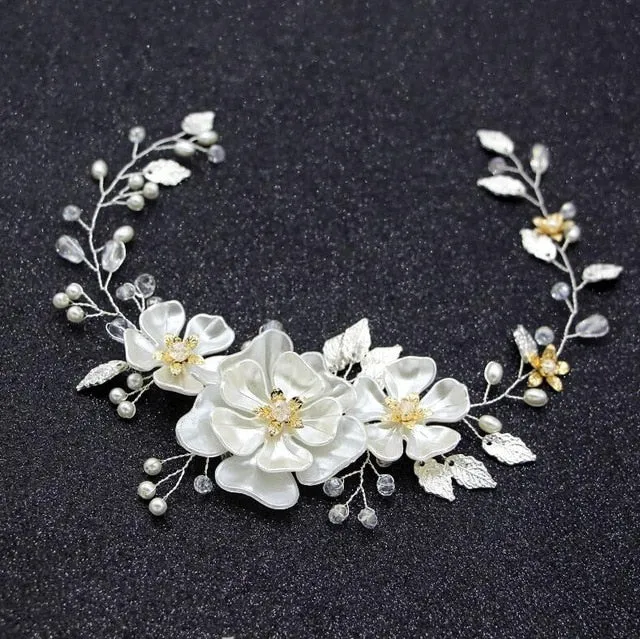 Flowers Leaf Wedding Hair Accessories Hairbands Bride Headband