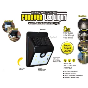 Forever LED Light - Solar Powered Energy Outdoor Lights - Black - Two Pack