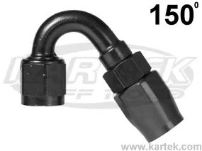 Fragola AN -16 Black Anodized Aluminum Series 3000 Cutter Style 150 Degree Bent Tube Hose Ends