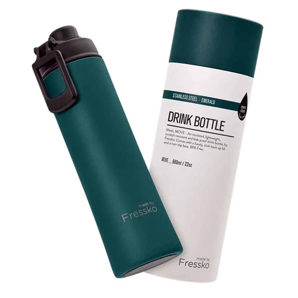 Fressko "Move" 660ml Insulated Stainless Steel Drink Bottle with Sports Lid