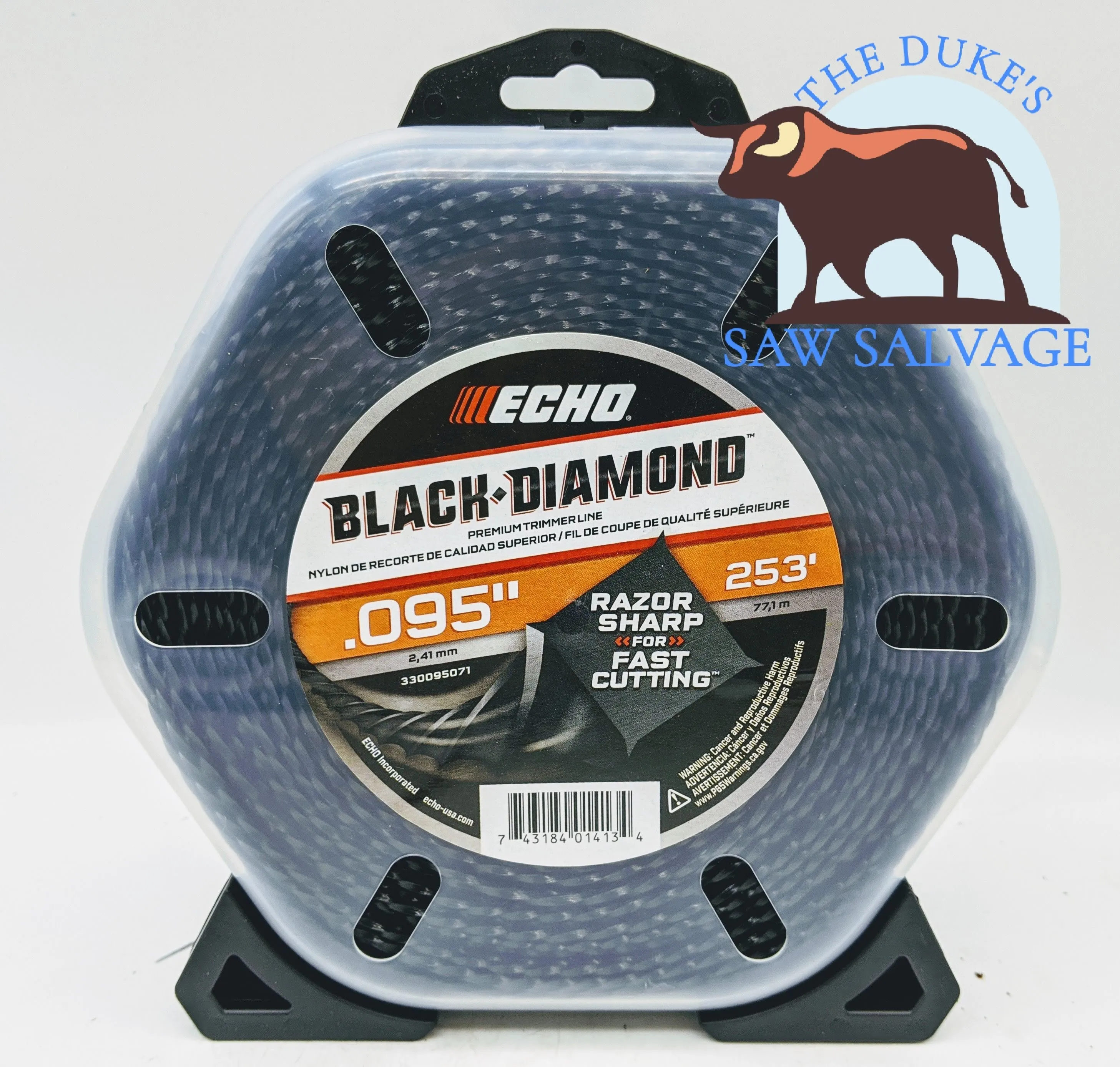 GENUINE ECHO BLACK DIAMOND TRIMMER LINE .095 1LB PKG 253 FEET