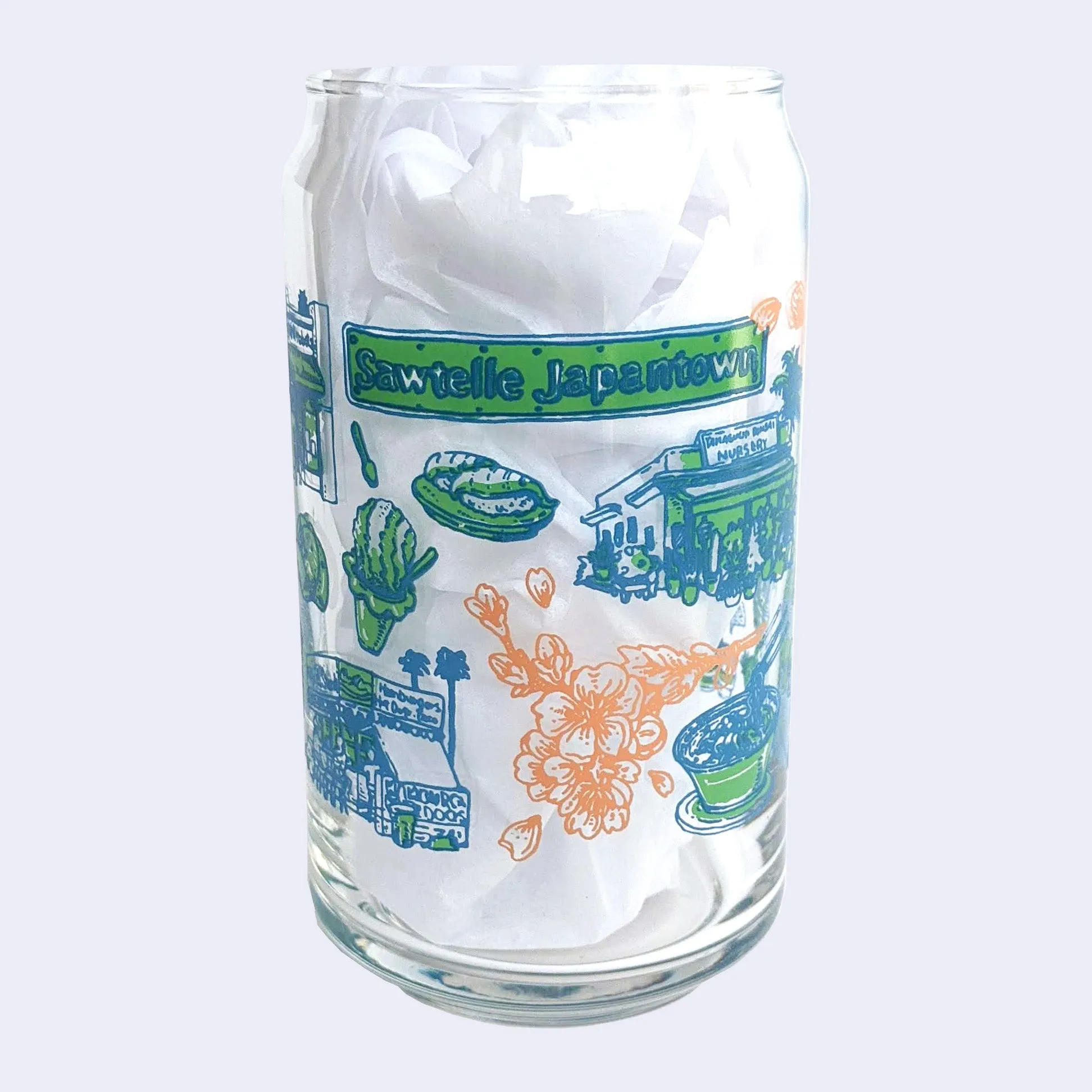 Giant Robot x Shihori Nakayama -  Sawtelle Icons Drinking Glass