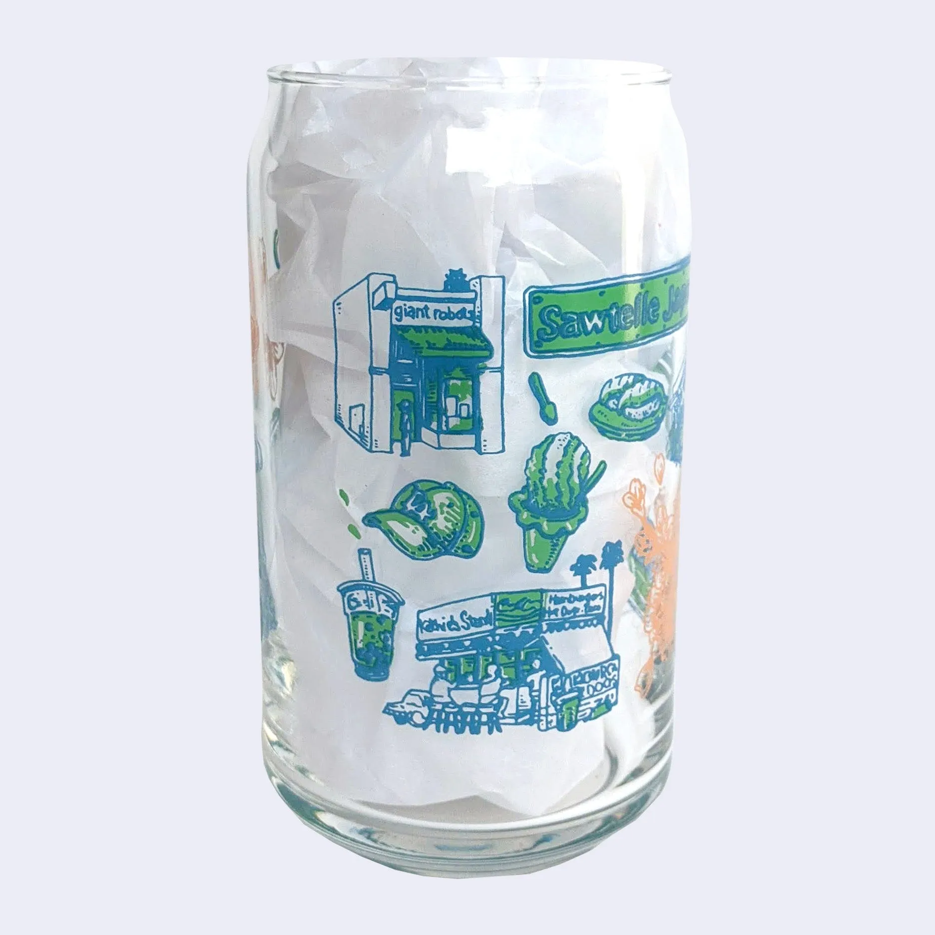 Giant Robot x Shihori Nakayama -  Sawtelle Icons Drinking Glass