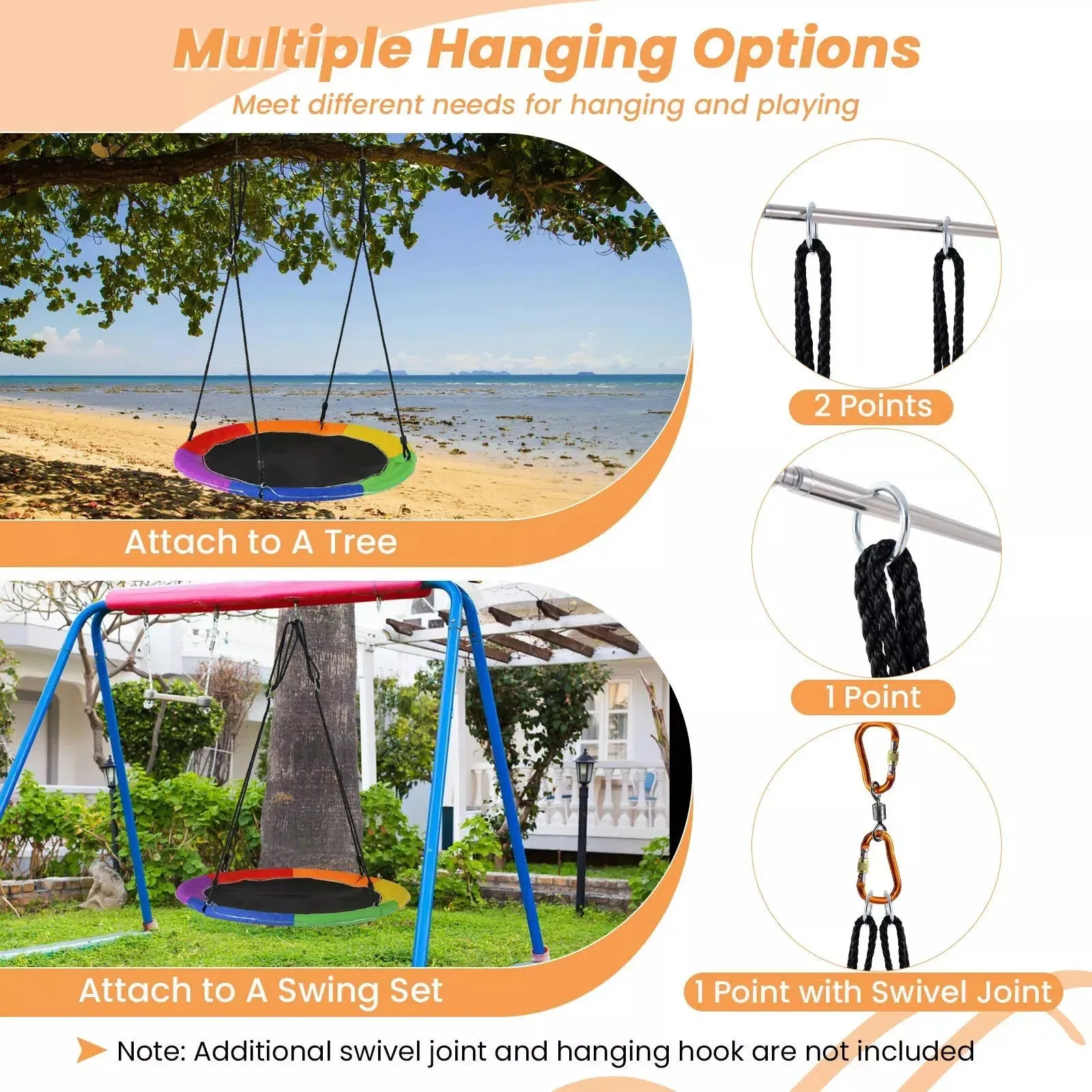 Giant Tree Swing 100cm Outdoor Chair