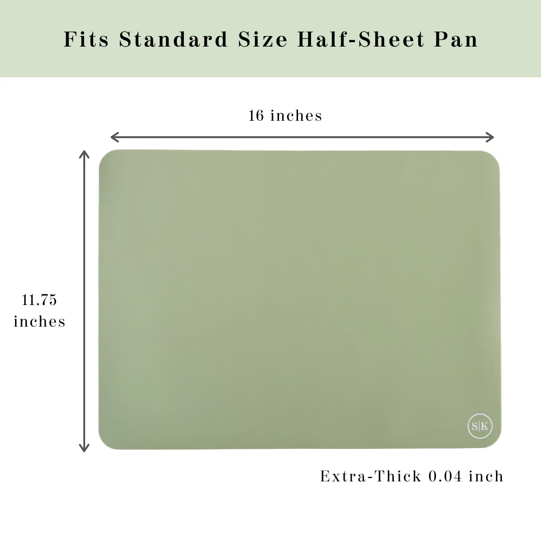 Gift Bundle | Silicone Baking Mats | Sage Green & Gray