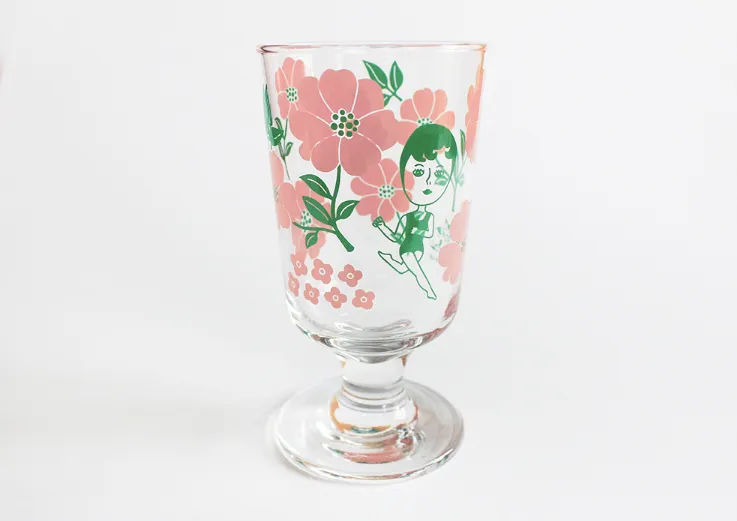 Glass Cup Champ De Fleurs