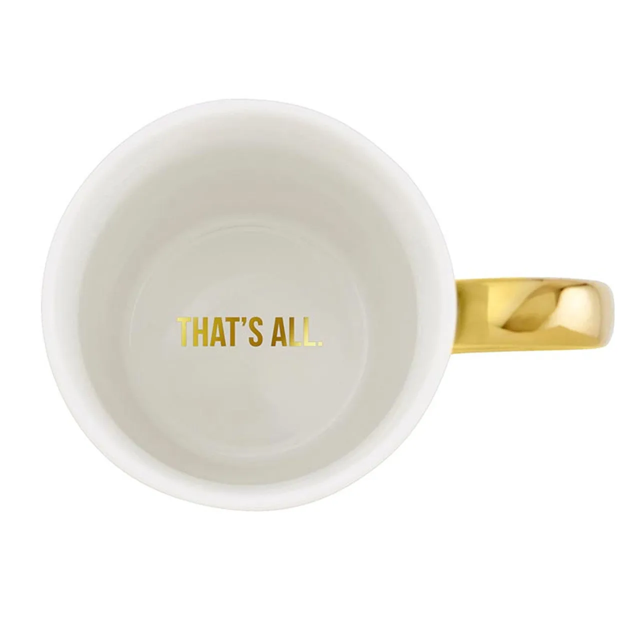 Golden Girl Mug Gold Handle | Stoneware Coffee Tea Cup | 16oz