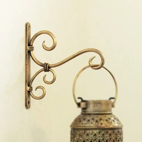 Golden Wall Lantern Diya Hanger & Planters Lanterns  7.5x1x8 Inches