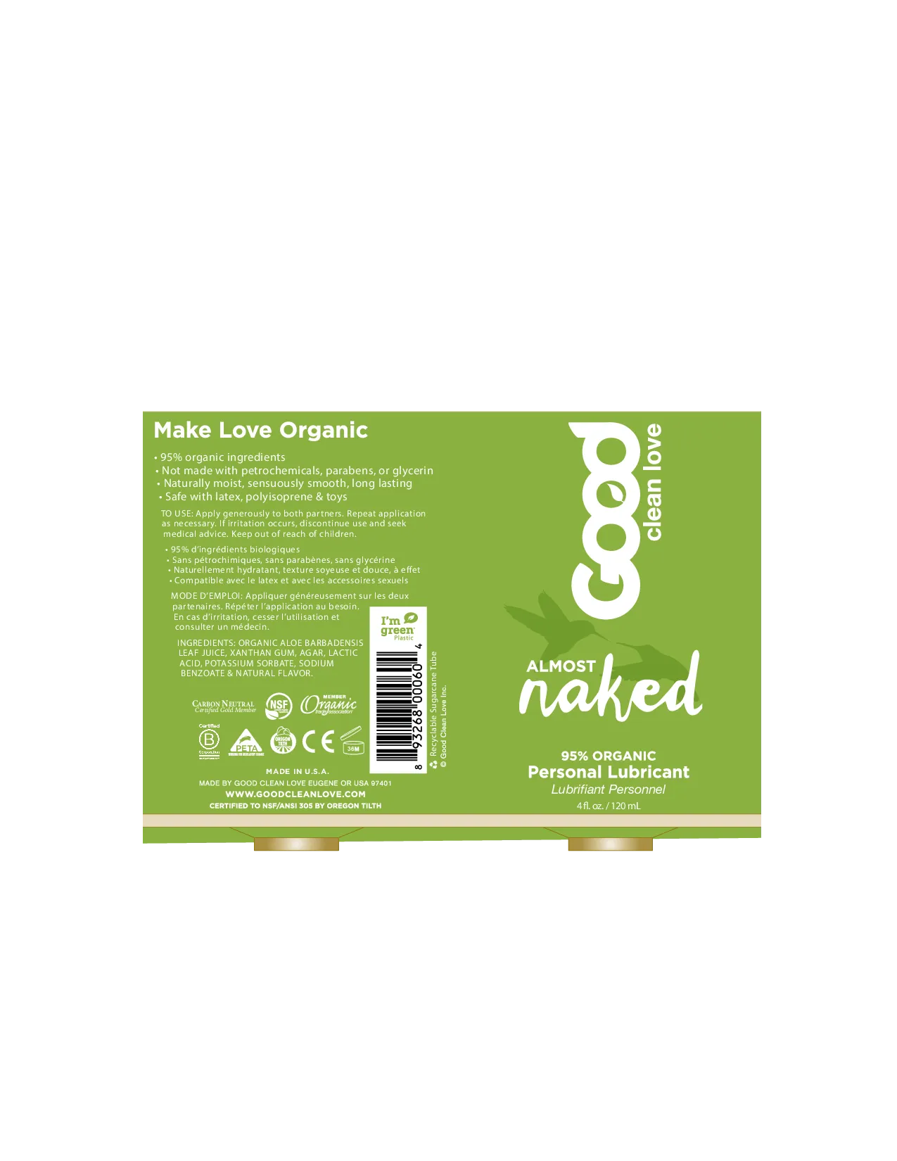 Good Clean Love Almost Naked Personal Lubricant 4 oz