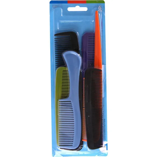 GOODY - Family Pack Set Assorted Colors - 6 Combs