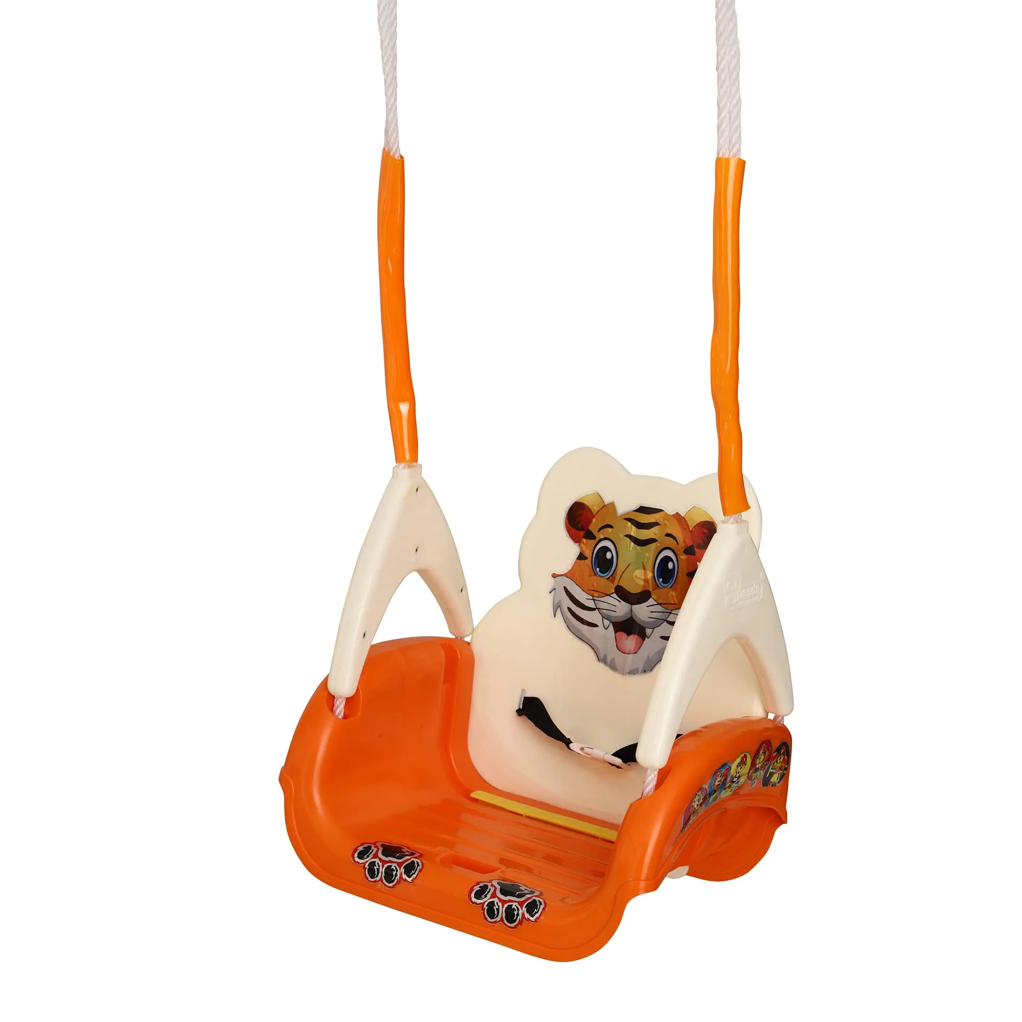 Goyal's Plastic Baby Musical Swing With 4 Stages Multiple Age Settings, 9 Months- 6 Years- (Orange), 39 Centimeters