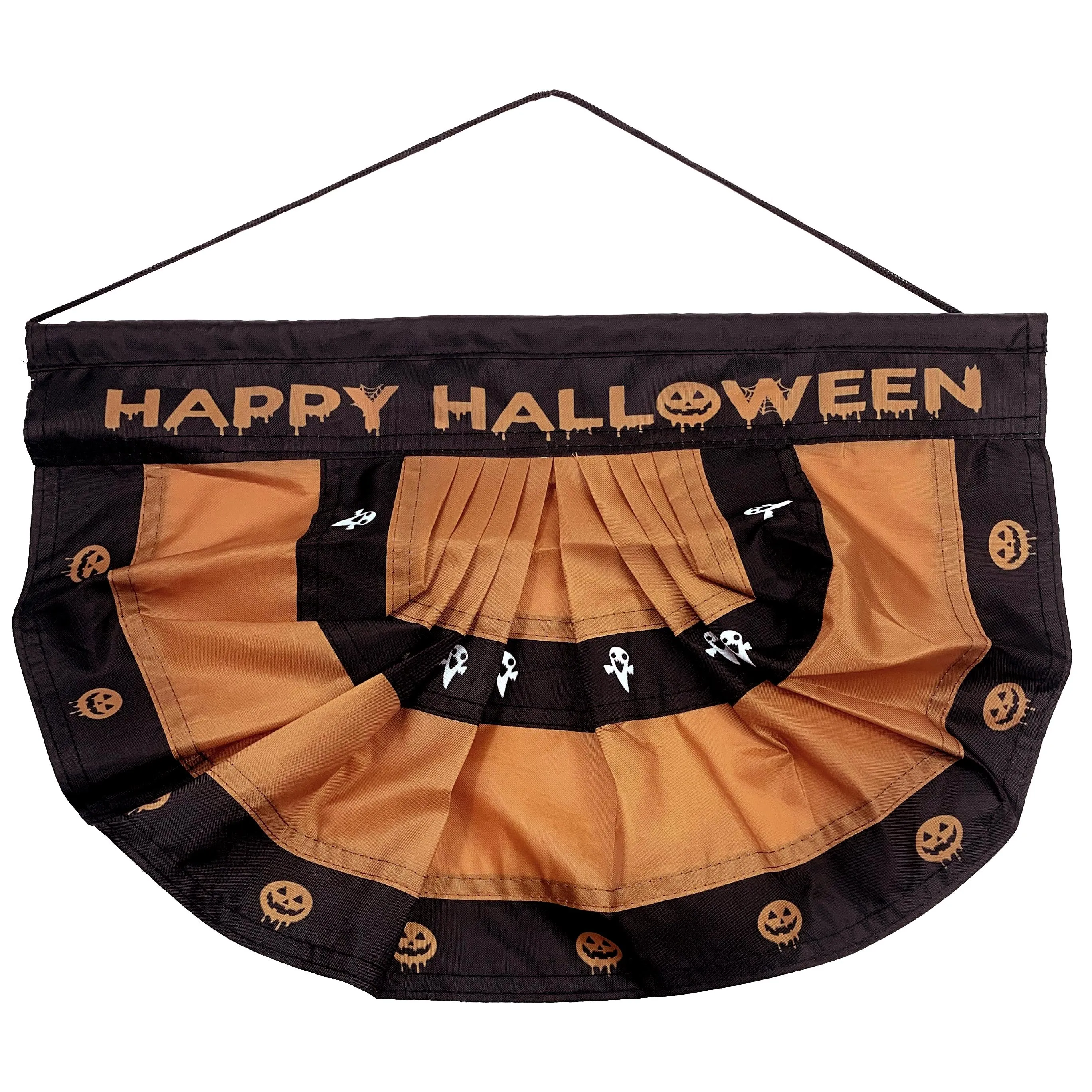 Happy Halloween Pumpkins Bunting Flag – 10”x16”