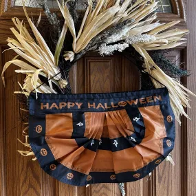 Happy Halloween Pumpkins Bunting Flag – 10”x16”