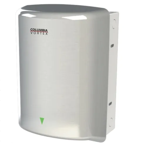 HD-647 COLUMBIA VORTEX (208V-240V) Stamped Steel Brushed Chrome Recessed High-Speed Hand Dryer