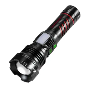 High Power LED Flashlight Torch with 30W Wick and Double Side Lights Lighting Distance 1500M Waterproof Tactical Hunting Lights