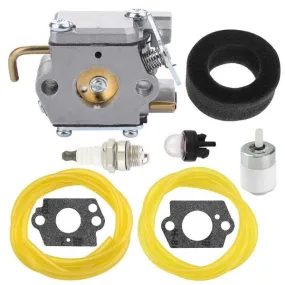 Hipa Carburetor Kit For Bolens MTD BL100 BL410 BL150 BL250 17-inch cut 31cc Gas String Trimmer Weed Wacker Replace Ryobi # 791-182875