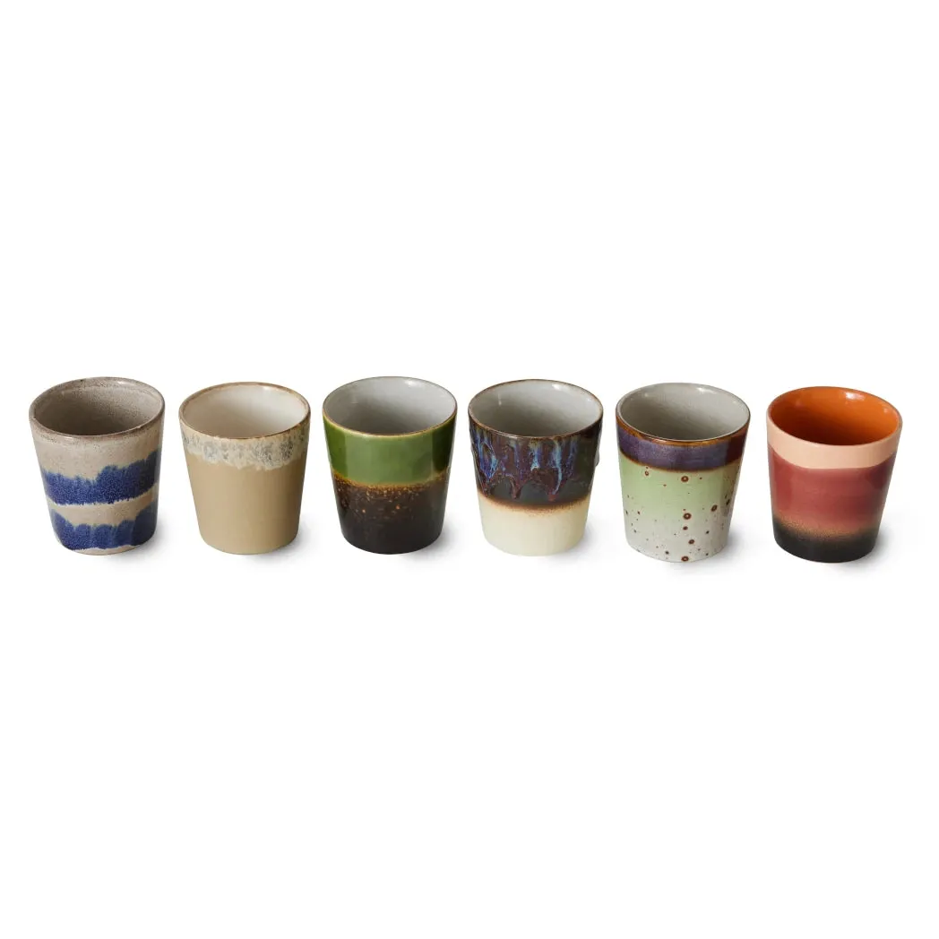 HKLIVING Set of 6 Coffee Mugs - 'Grounding'