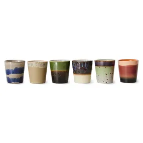 HKLIVING Set of 6 Coffee Mugs - 'Grounding'