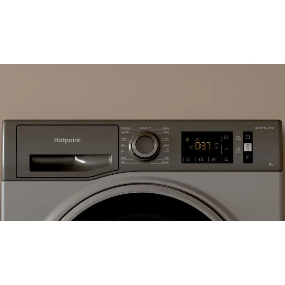 Hotpoint H3D91GSUK Freestanding Condenser Tumble Dryer 9kg Graphite