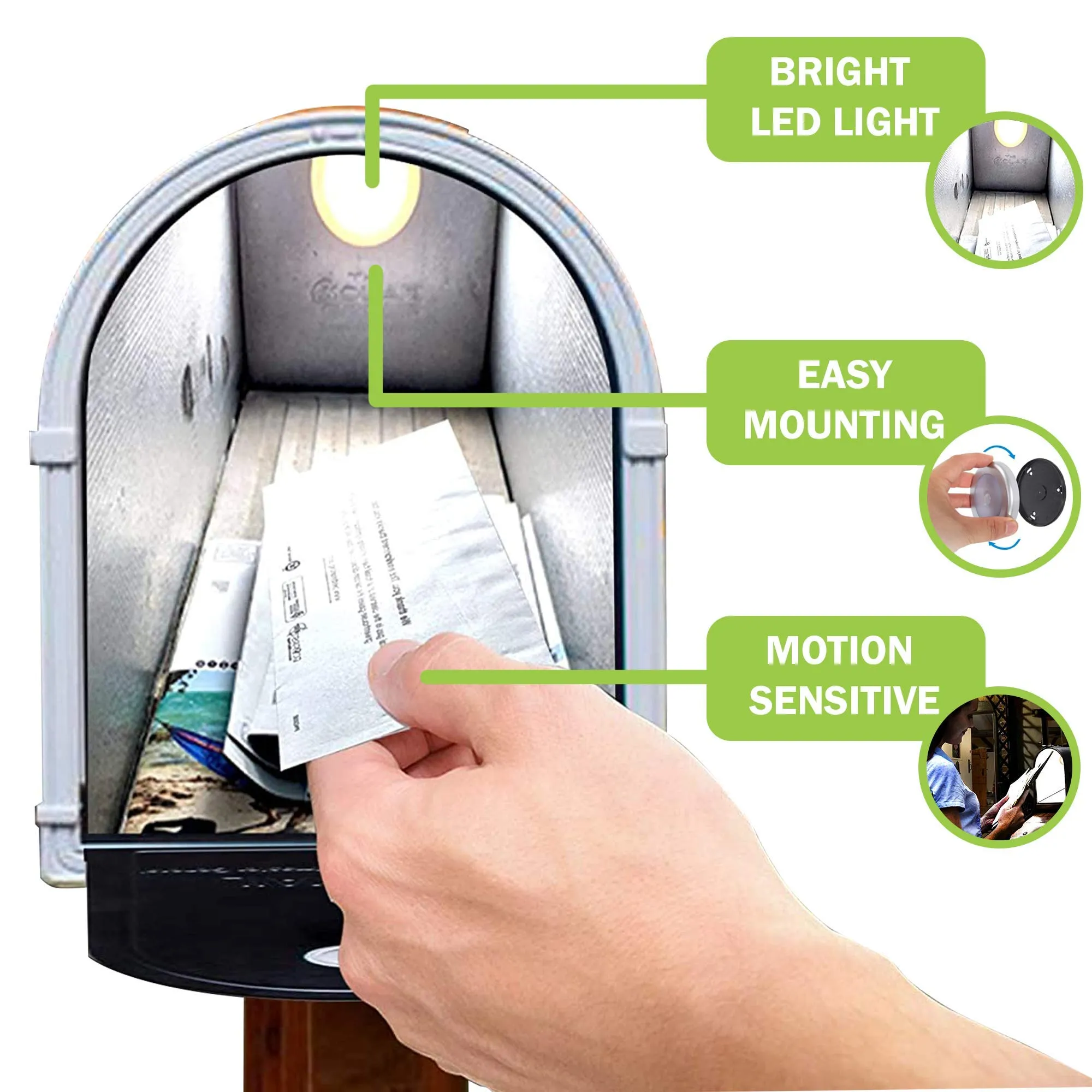 ILLUMISAFE LIGHT Motion Sensitive Mailbox LED Light - Portable Universal Magnetic Interior