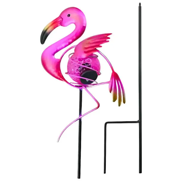 Intellibrands Metal Solar Flamingo Light