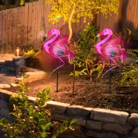 Intellibrands Metal Solar Flamingo Light