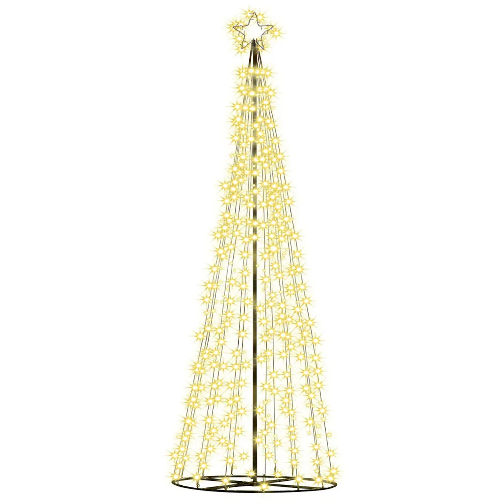 Jollys Solar Christmas Tree 3.6M LED Xmas Tree 8 Light Modes Warm White