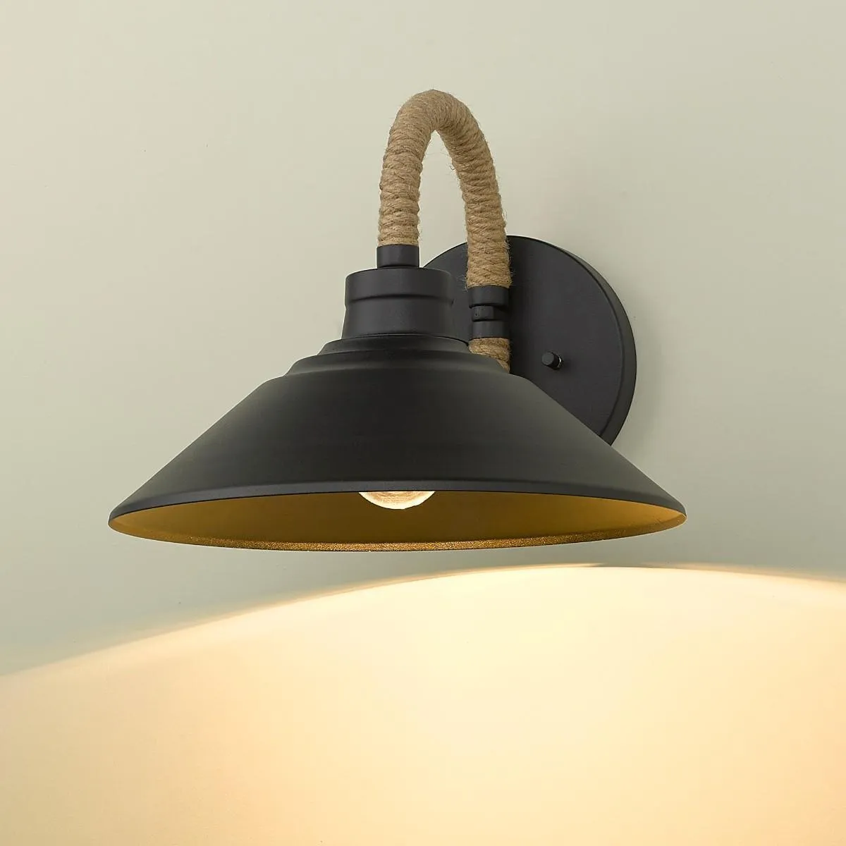 Journey 12 in. Barn Light Black Finish